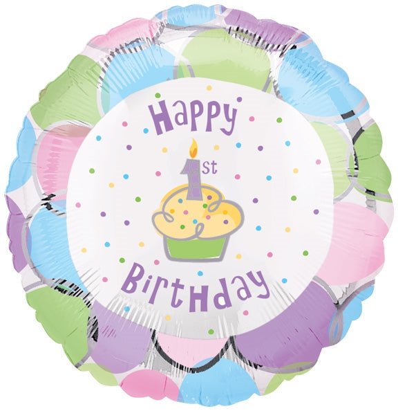 18" Happy First Birthday (10ct)