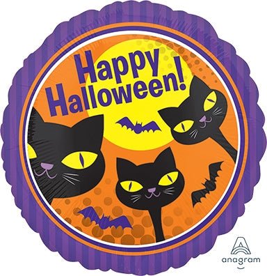 18" Happy Halloween Cats (10ct)