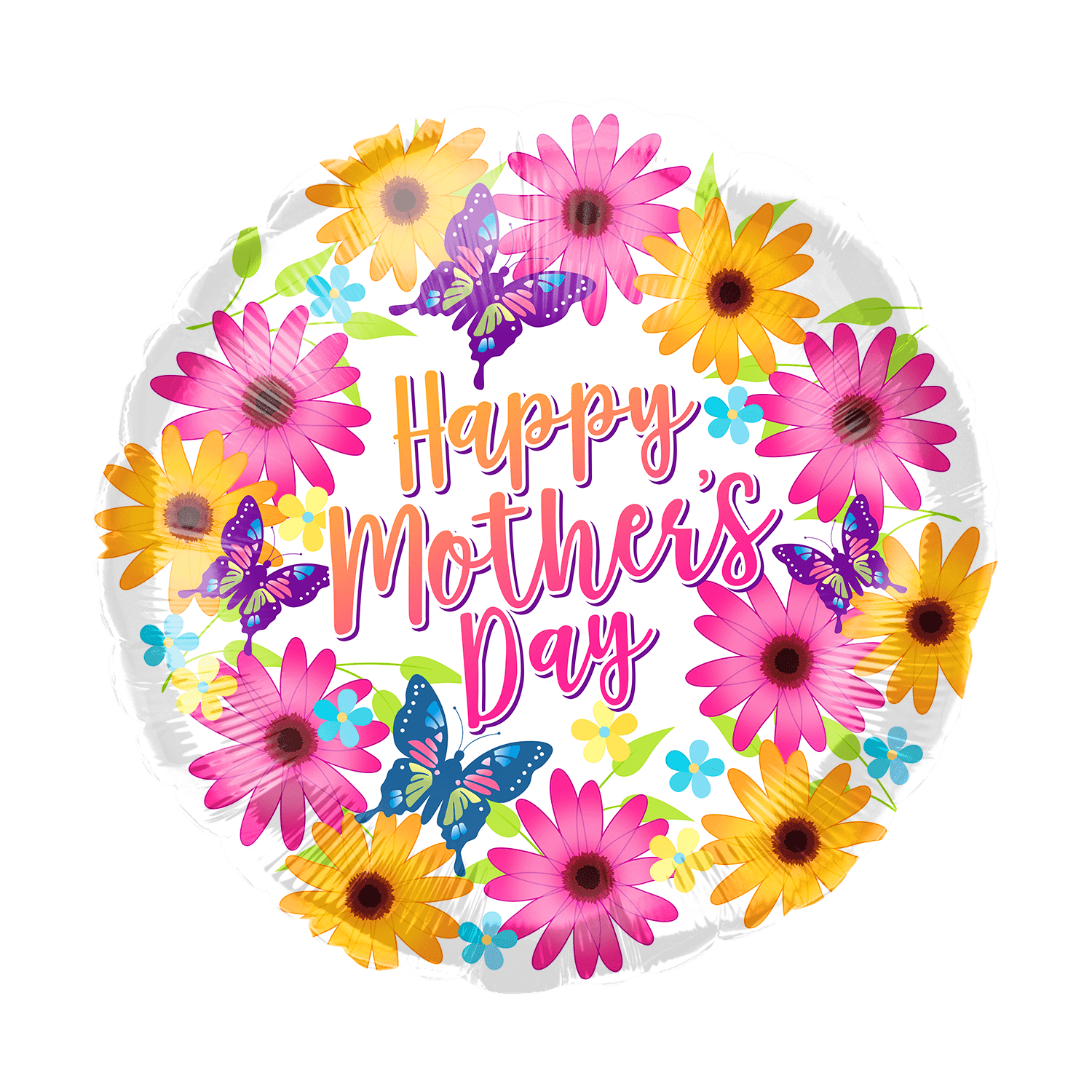 18" Happy Mother's Day Flowers - 50ct - Party America