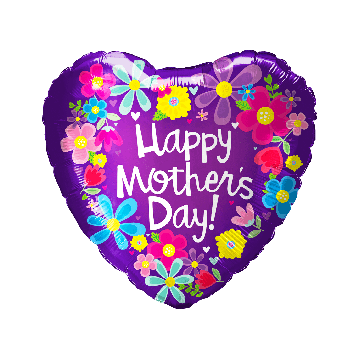 18" Happy Mother's Day Purple Floral - 50ct - Party America
