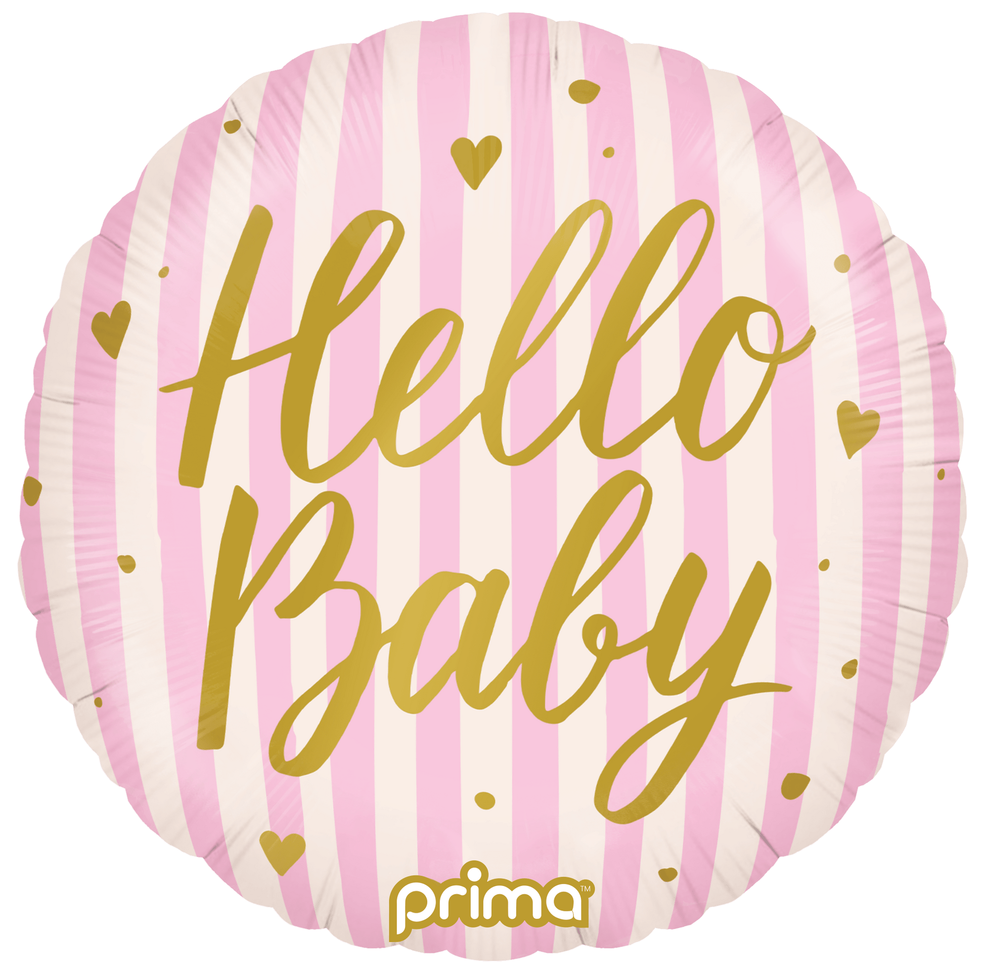 18" Hello Baby - Pink Stripes