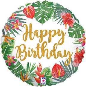 18" Holographic Balloon - Tropical Birthday