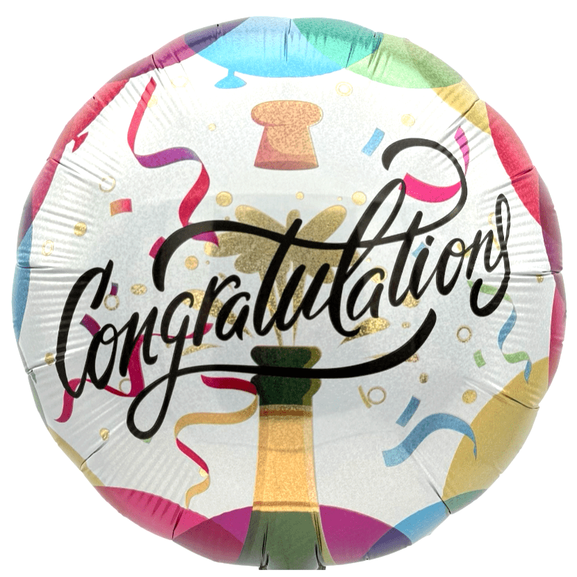 18" Holographic Congrats Grad Multicolor - 50ct - Party America
