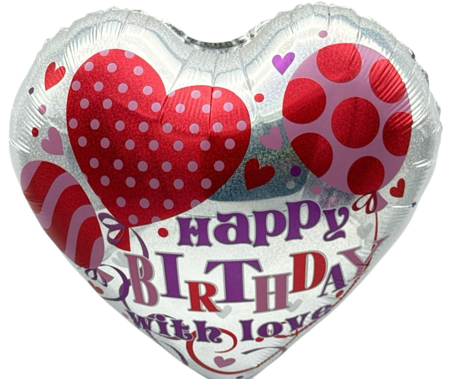 18" Happy Birthday - Silver Heart - 20ct - Party America