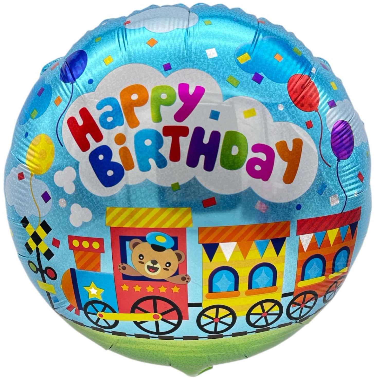 18" Holographic Happy Birthday Train - 20ct - Party America