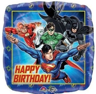 18" Justice League Happy Birthday (10ct)