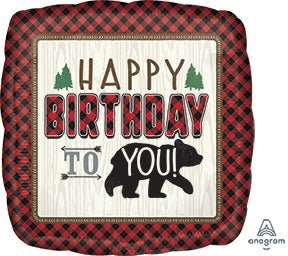 18" Little Lumberjack Birthday (10ct)