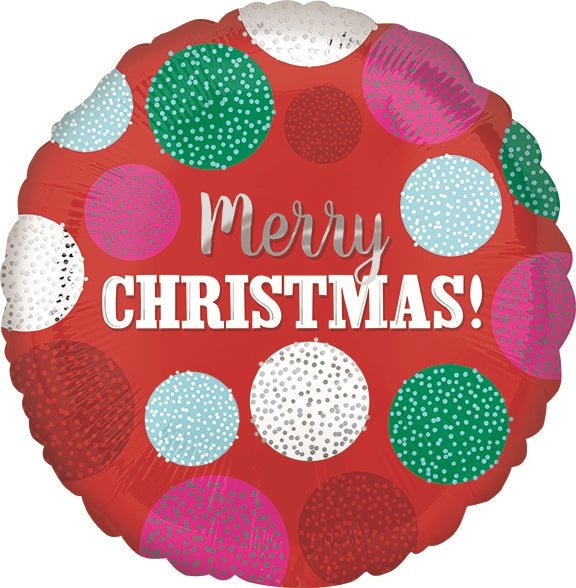 18" Merry Christmas Dots (10ct)