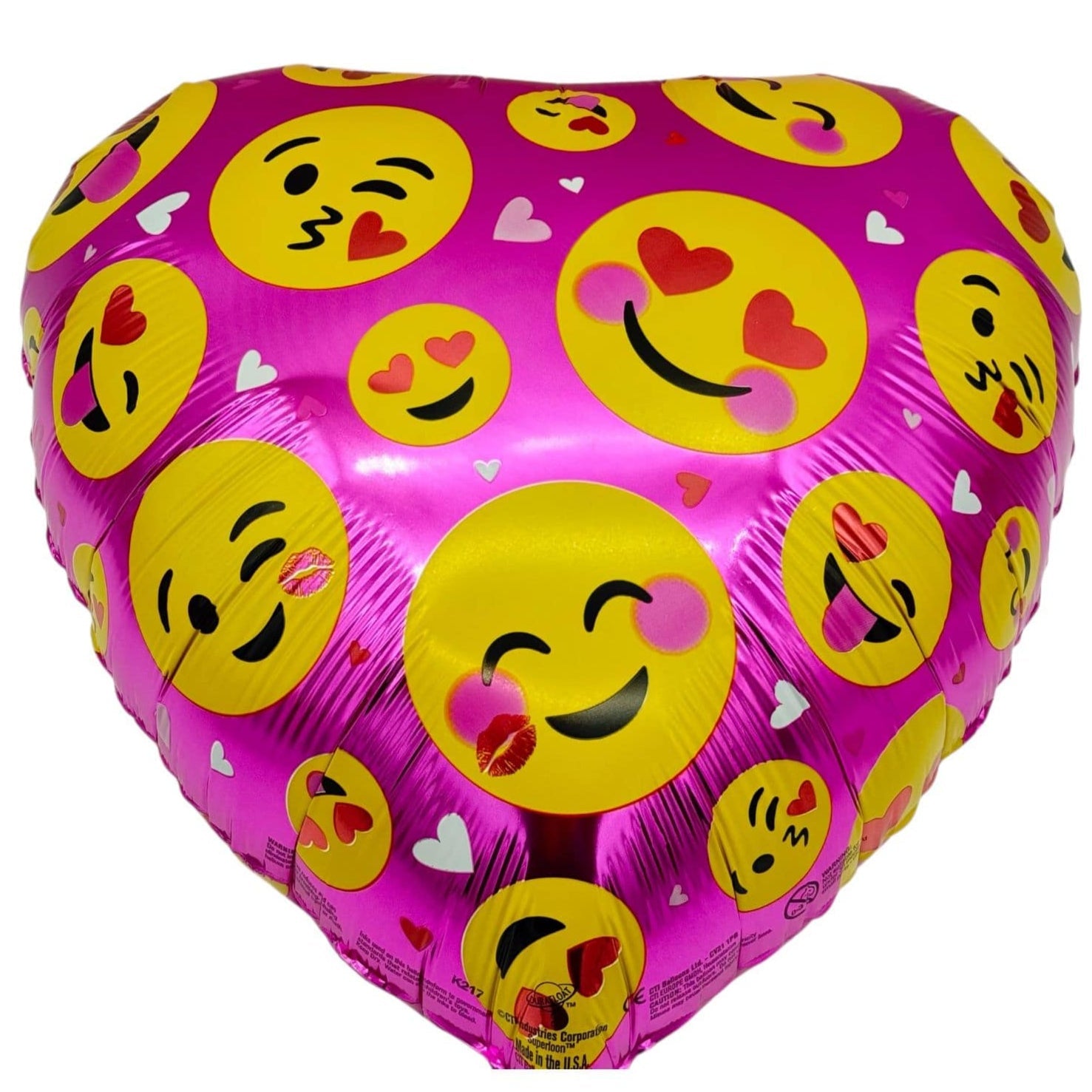 18" Pink Heart with Emojis (100ct)