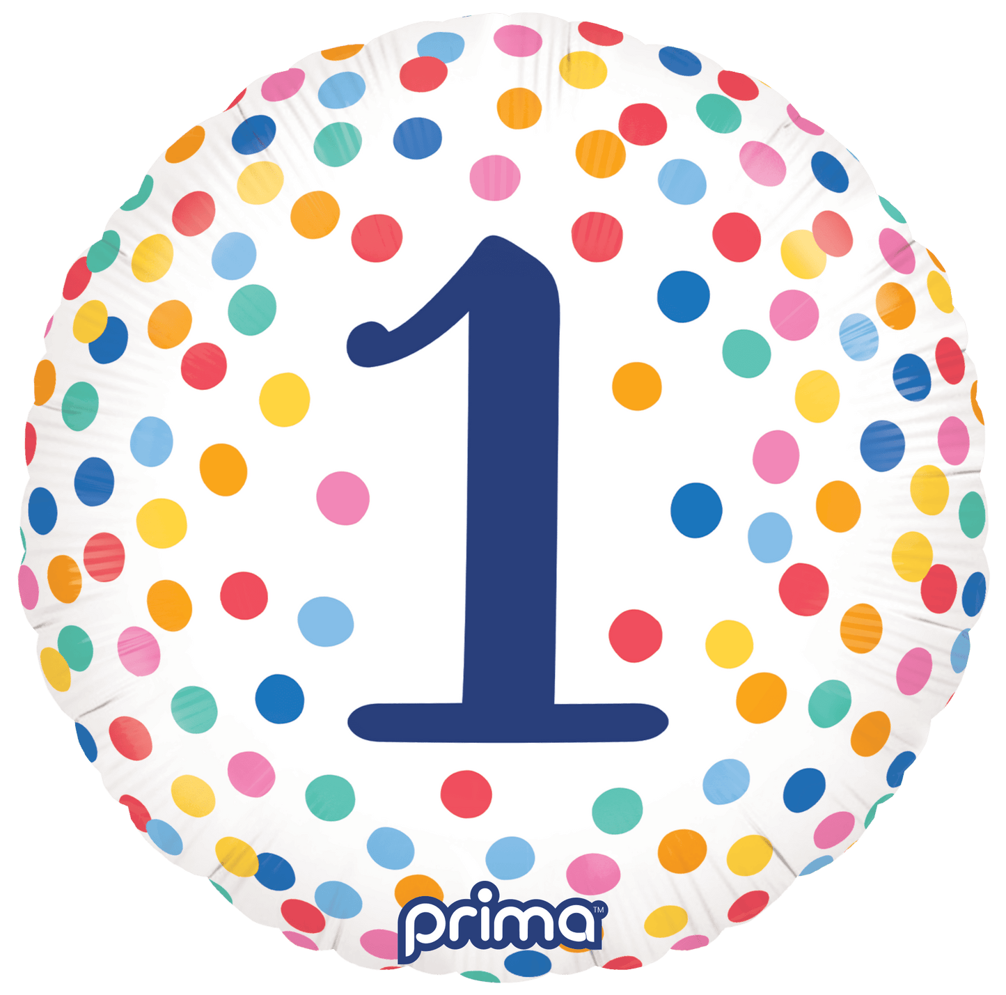 18" Round Happy Birthday Confetti Numbers 1 - 5