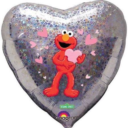 18" Sesame Street Elmo Holographic Heart