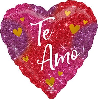 18" Te Amo Ombre Sparkles
