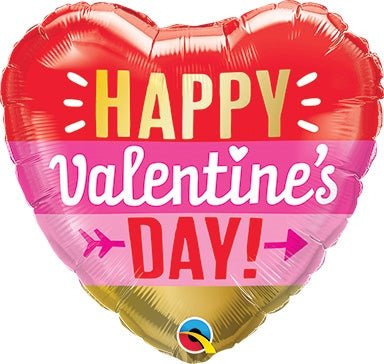 18" Valentine's Day Arrow Stripes