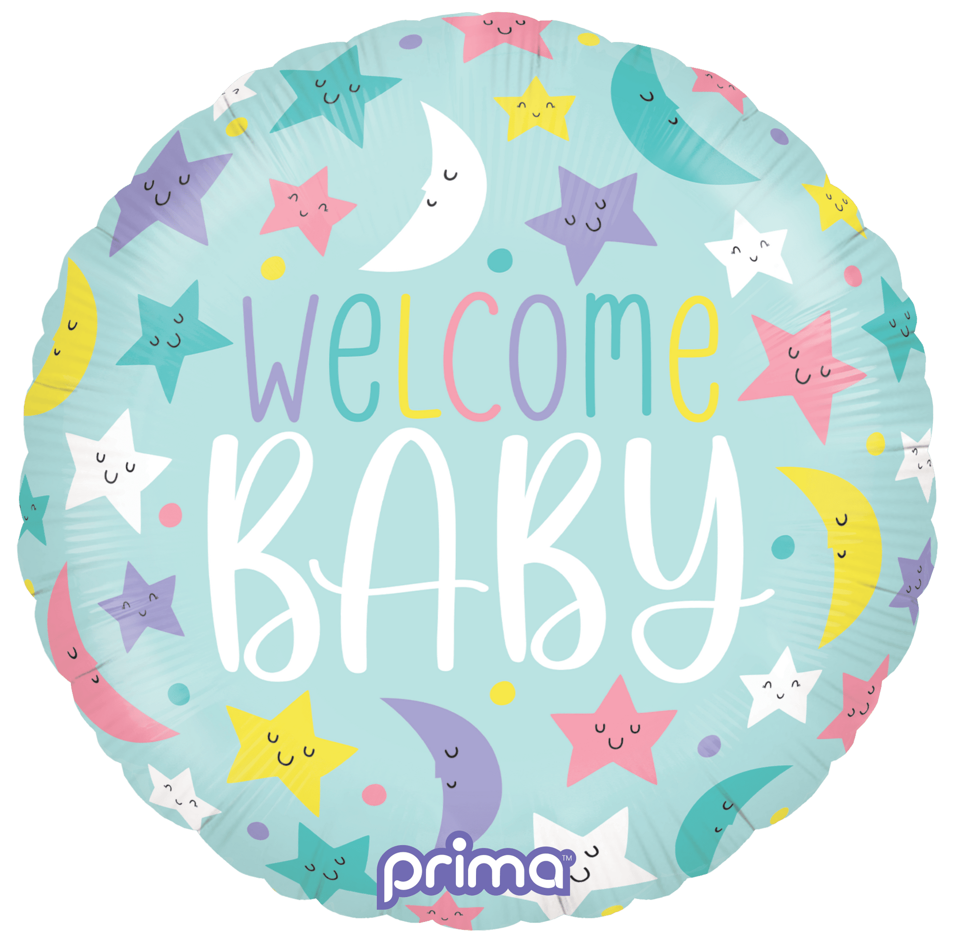 18" Welcome Baby Moons & Stars