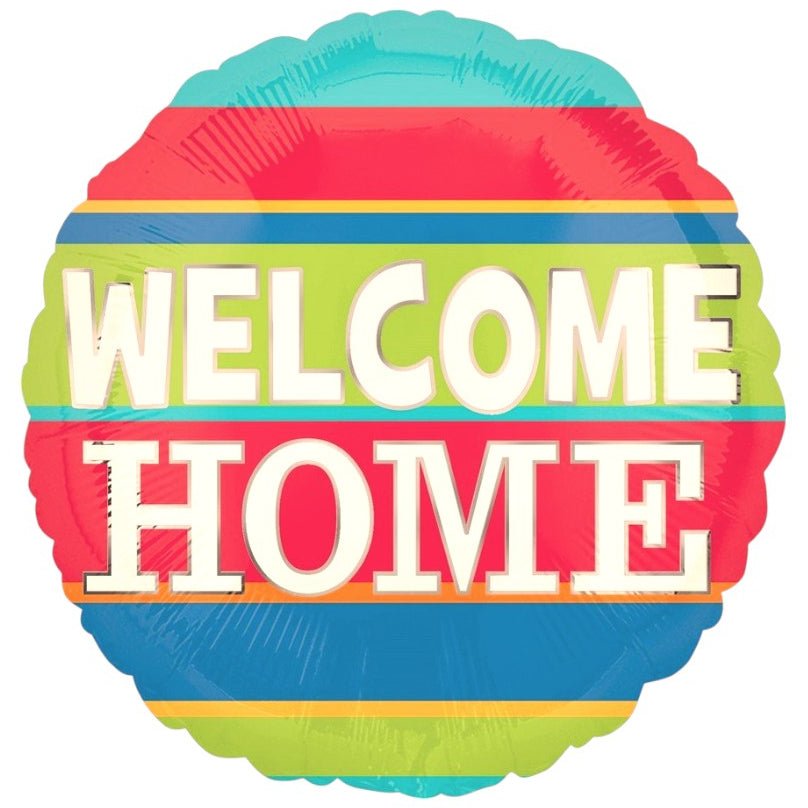 18" Welcome Home - Multicolor Stripes - 50ct - Party America