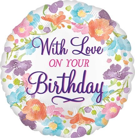 18" With Love On Your Birthday (10ct)