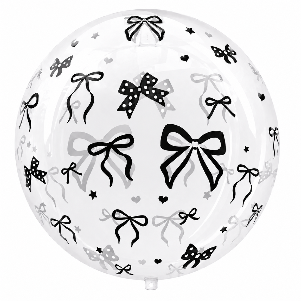 18" Clear Bobo - Ribbon & Bow Print