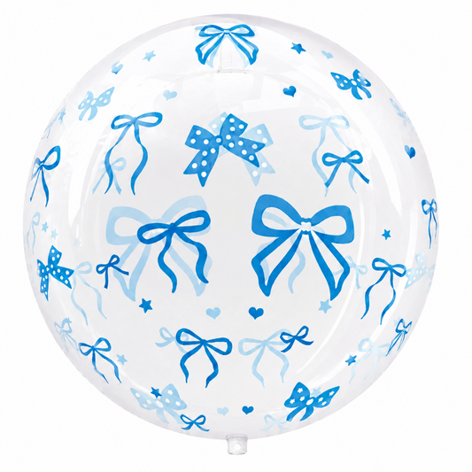 18" Clear Bobo - Ribbon & Bow Print