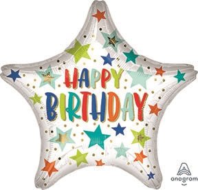 19" Birthday Stars & Dots