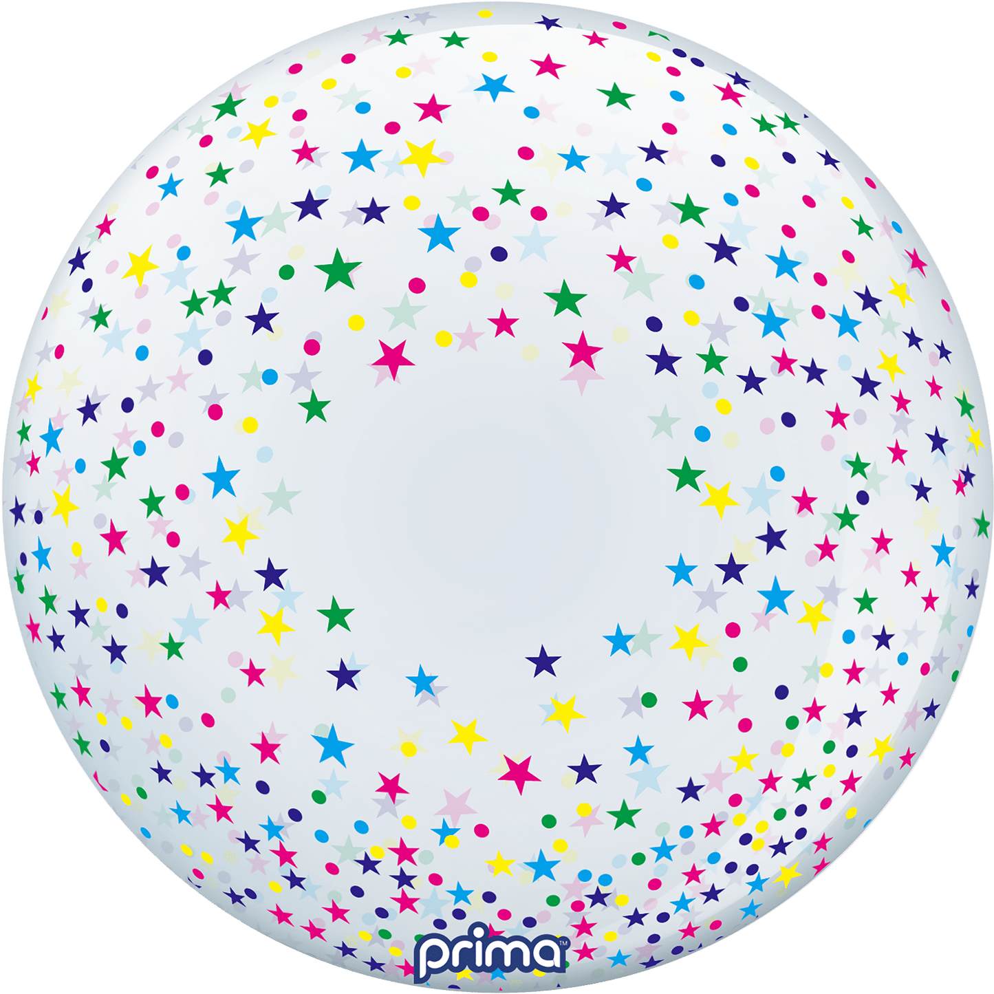 20" Colorful Confetti Stars Sphere