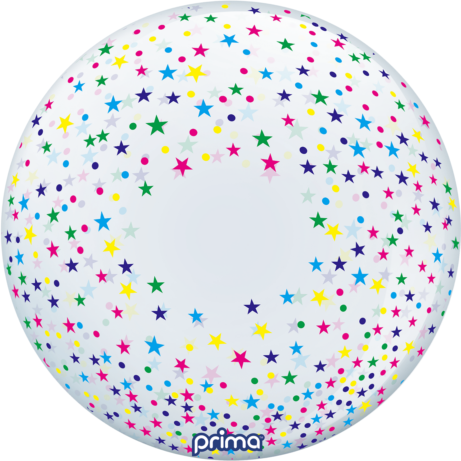 20" Colorful Confetti Stars Sphere