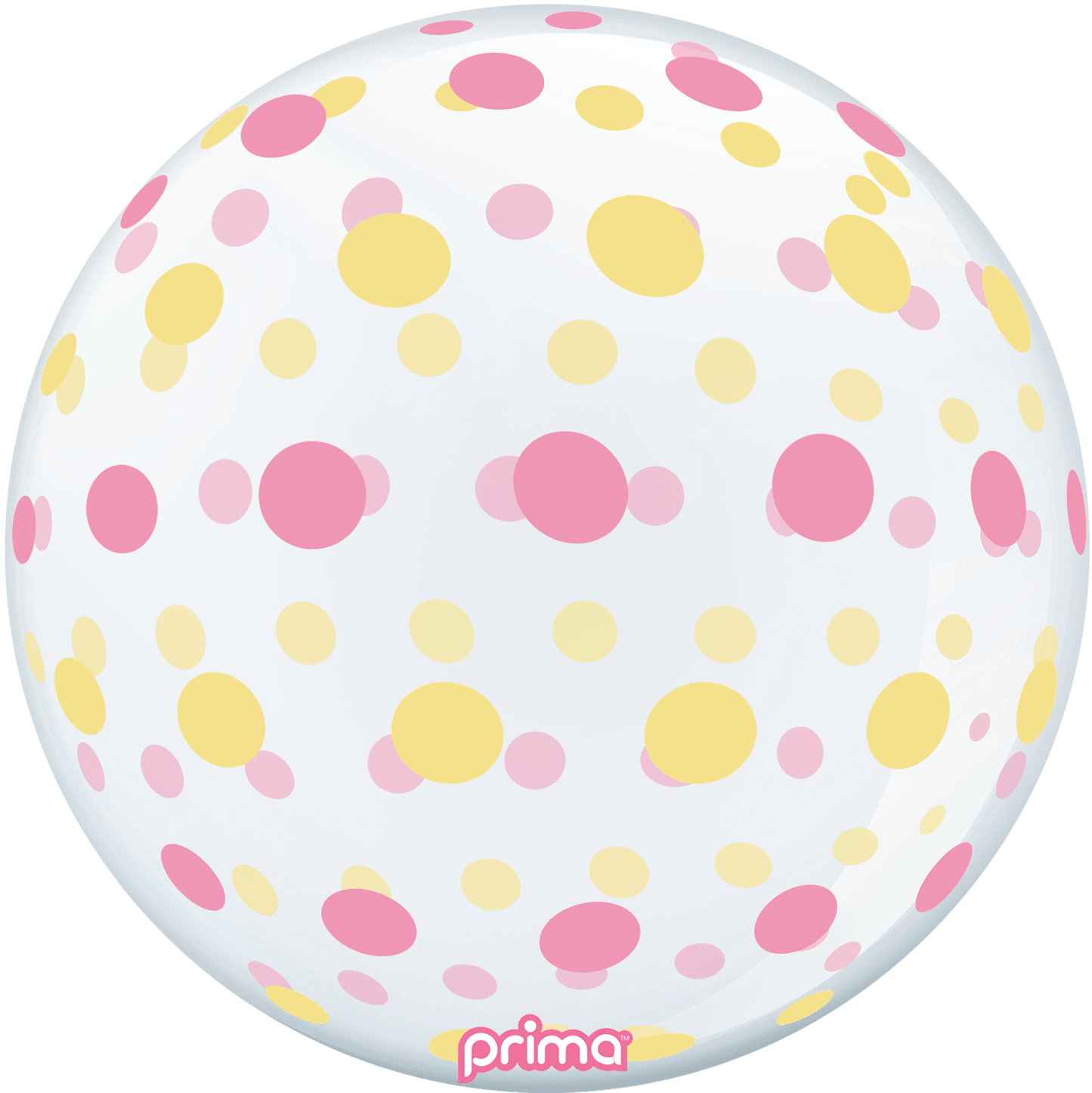 20" Pink Gold Dots Sphere