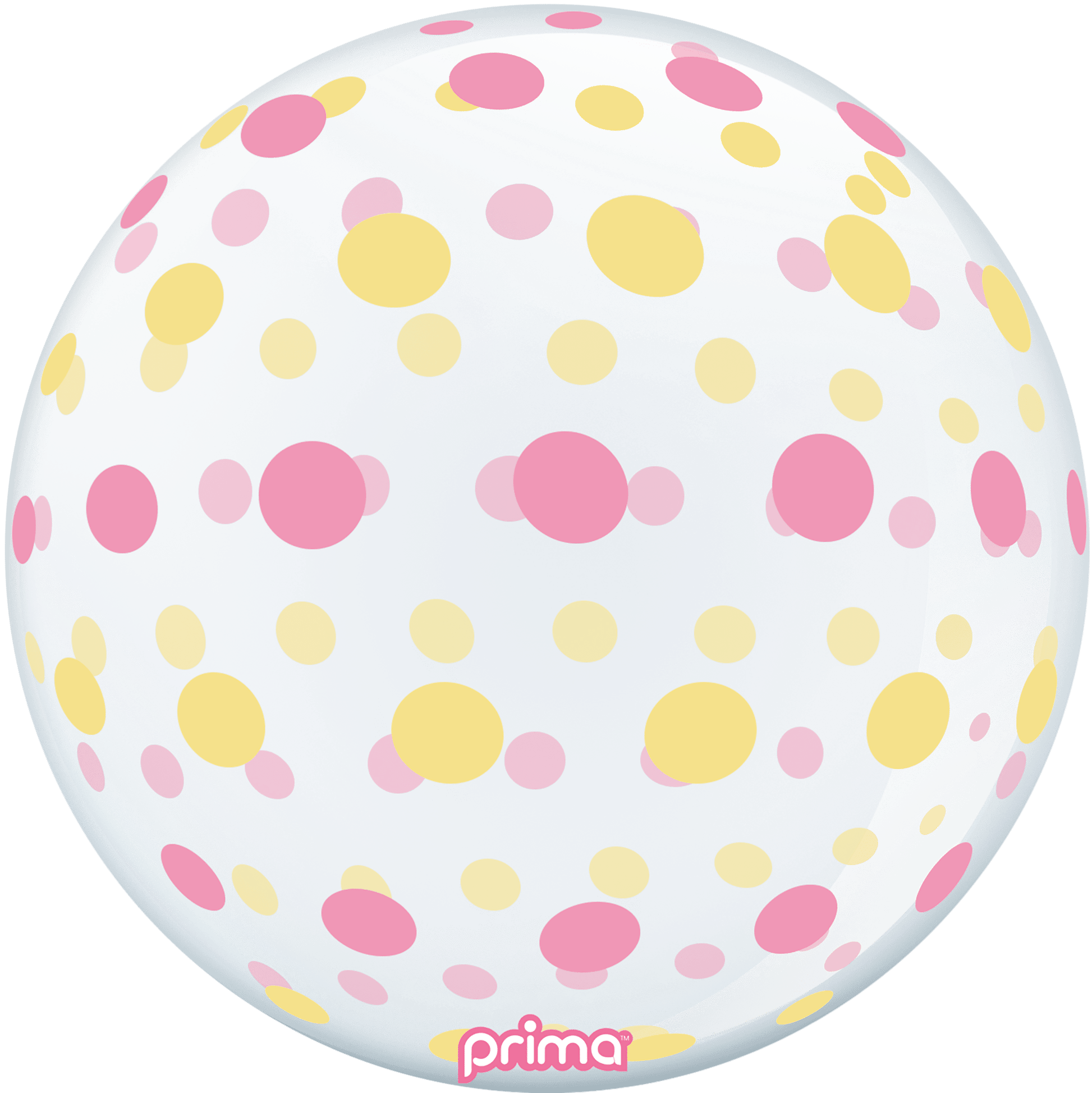 20" Pink Gold Dots Sphere