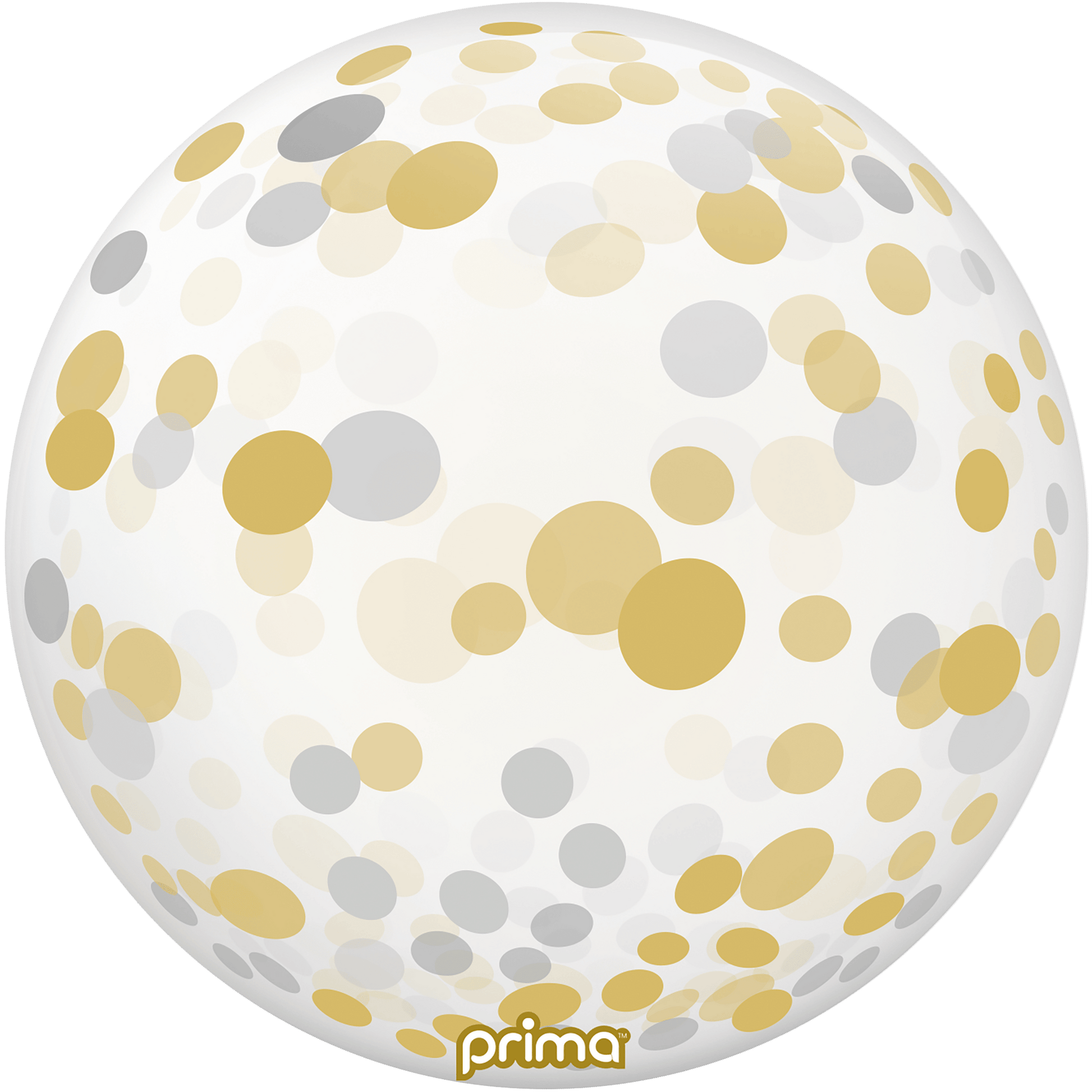 20" Sphere - Silver Gold Confetti