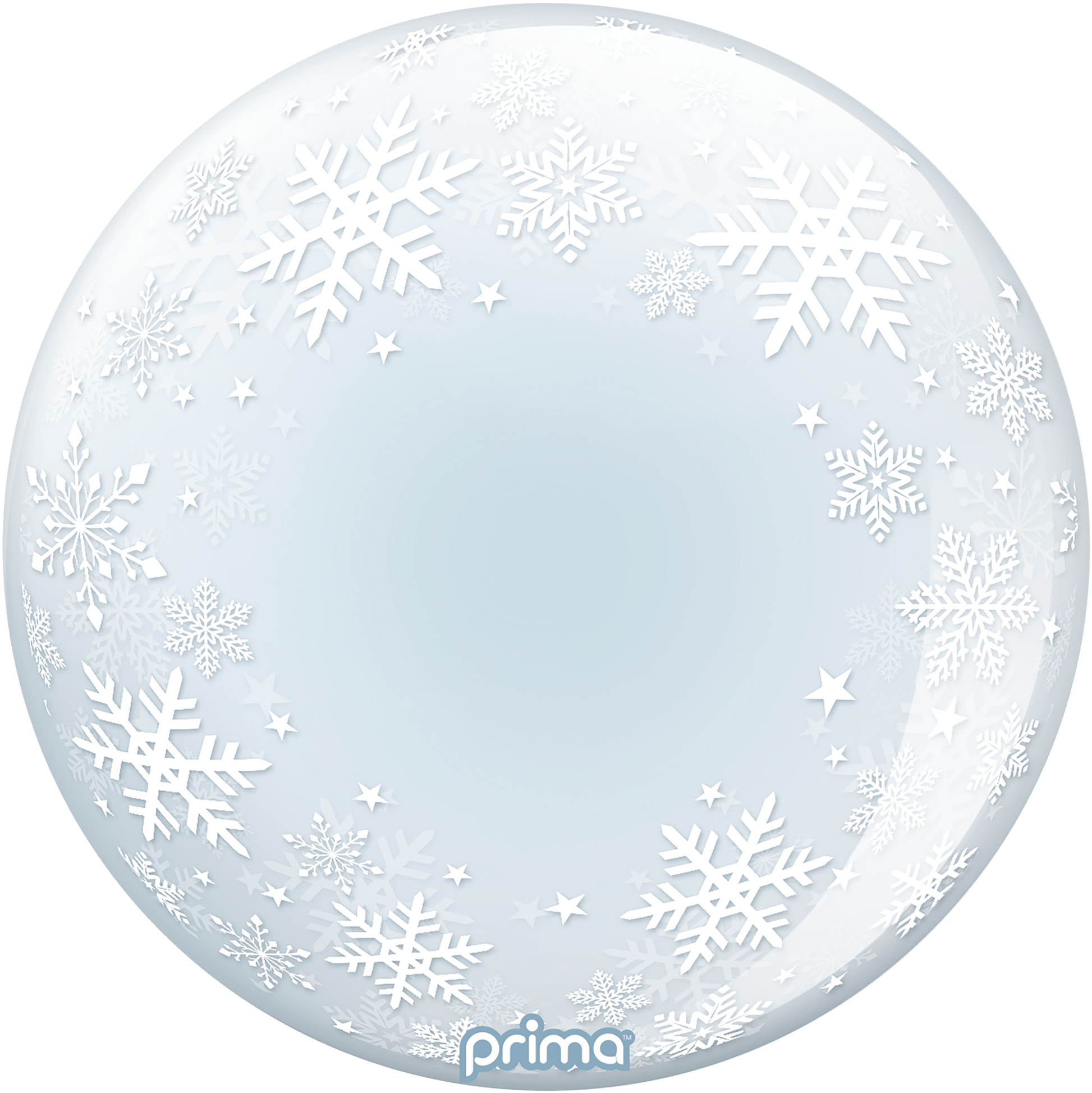 20" White Snowflakes Sphere