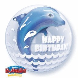 24" Double Bubble - Birthday Dolphin