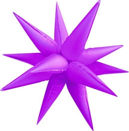 26" Neon Exploding Stars Balloon - Winner Party