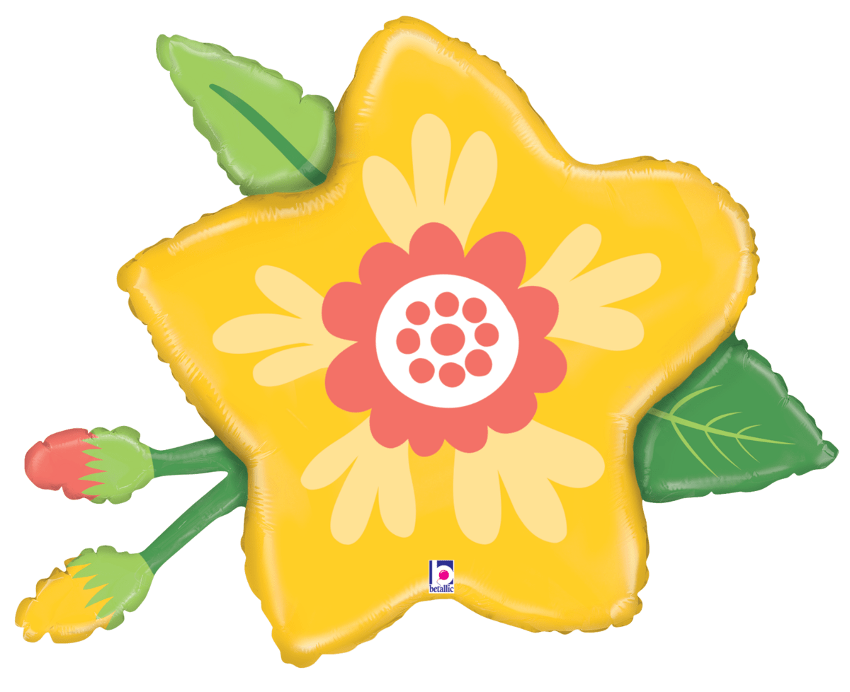 26" Yellow Flower Balloon