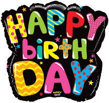 28" Birthday Words - Mighty Bright