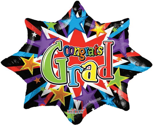 28" Congrats Grad Colorful Explosion (5ct) - Conver USA