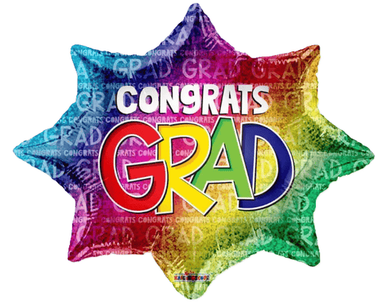 28" Congrats Grad Multicolor Burst (5ct) - Conver USA