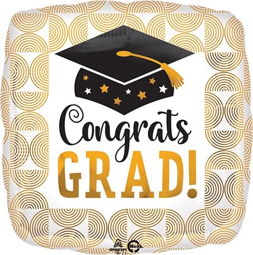 28" Congrats Grad Ribbed Lines (5ct)