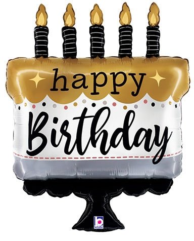28" Satin Metallic Birthday Cake