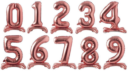 28" Standing Foil Numbers - Rose Gold