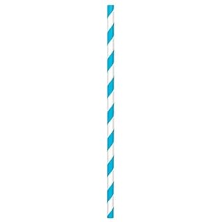 7.75" Caribbean Blue Paper Straws (24ct) - Amscan