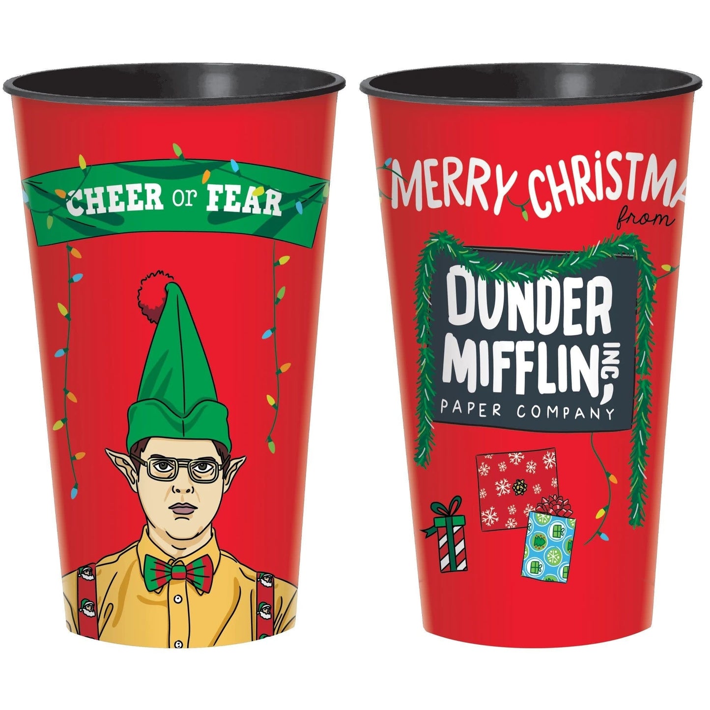 32oz Plastic Cup - Holiday