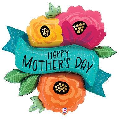 33" Fresh Flowers Mother's Day Banner