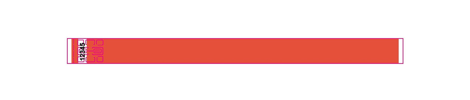 3/4" Adhesive Wristband - Red (100ct) - Mayflower