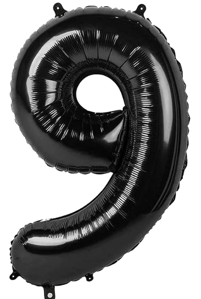 34" Balloon Numbers - Black - Party America