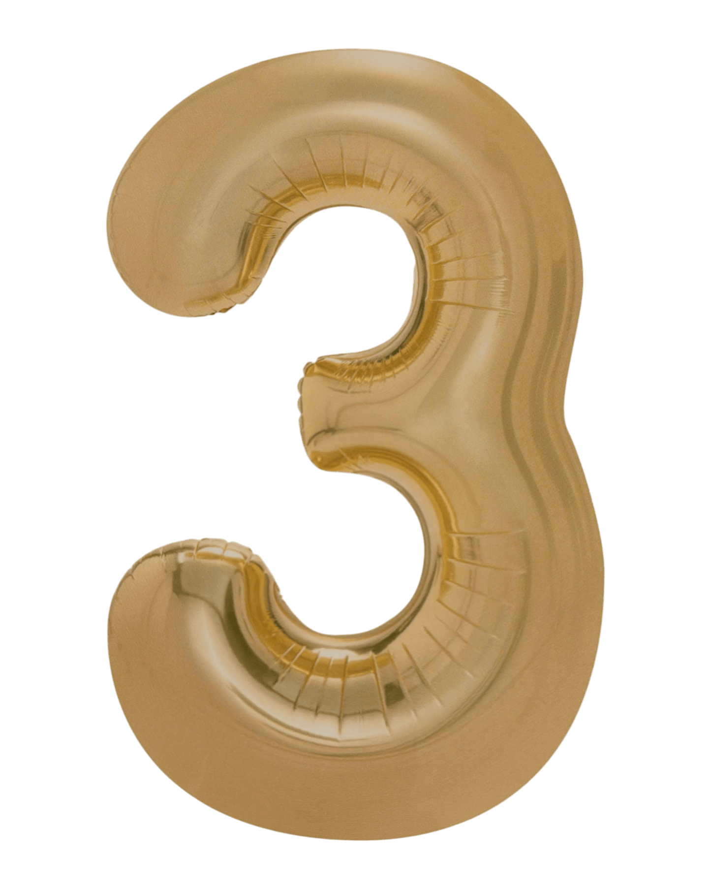 34" Balloon Numbers - Matte Gold