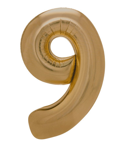 34" Balloon Numbers - Matte Gold