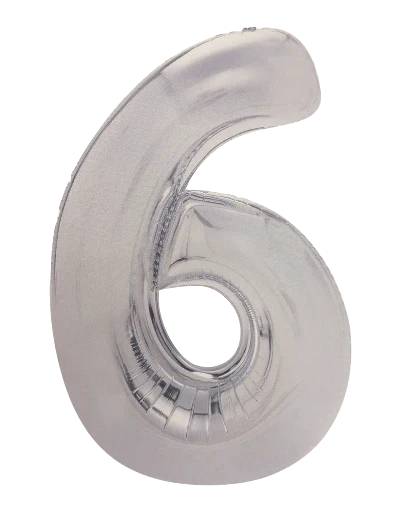 34" Balloon Numbers - Matte Silver