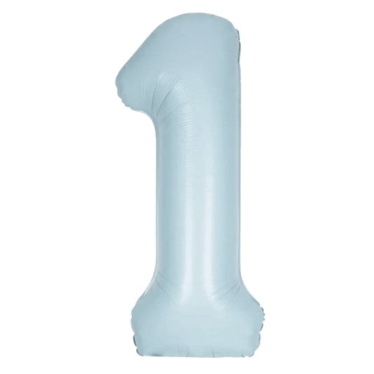 34" Balloon Numbers - Pastel Blue - Party America