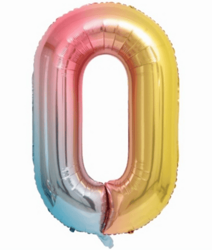 34" Balloon Numbers - Pastel Rainbow - Party America