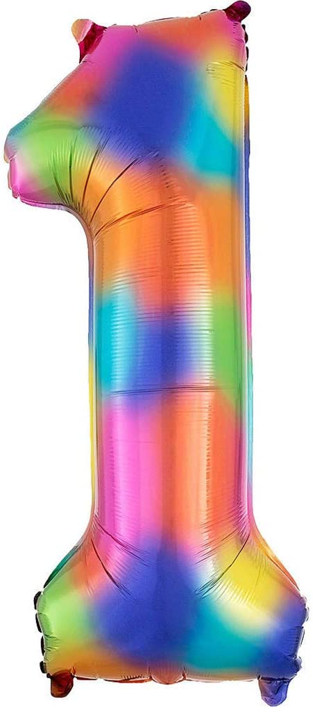 34" Balloon Numbers - Rainbow - Party America