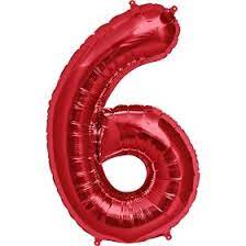 34" Balloon Numbers - Red - Party America